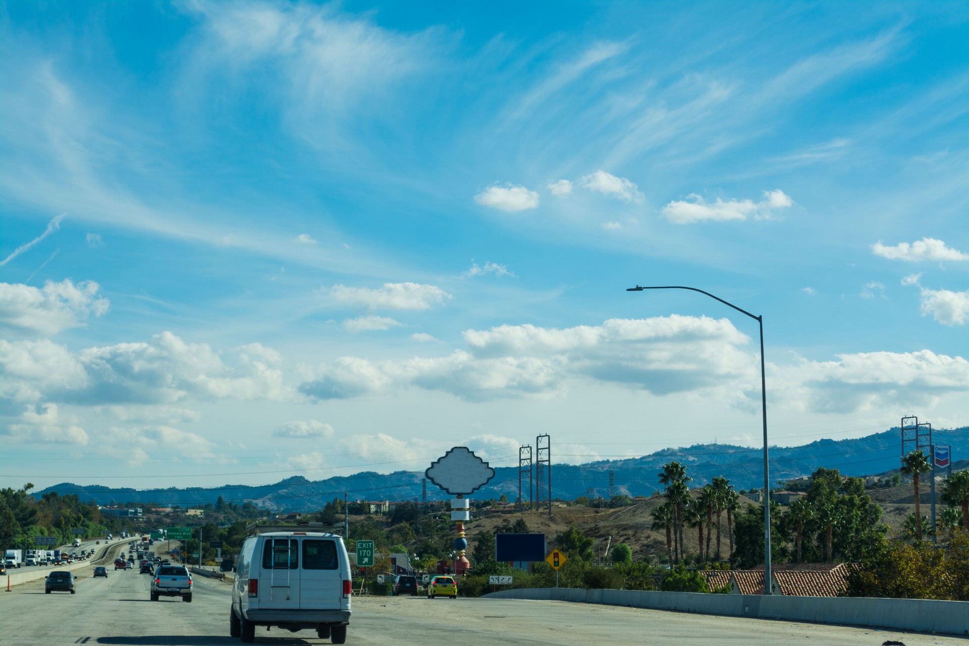 Traffic on Interstate 5 southbound